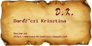 Daróczi Krisztina névjegykártya